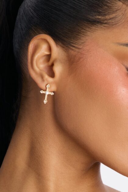 أقراط مسمارية "سنت فروم أبوف" - ذهبي