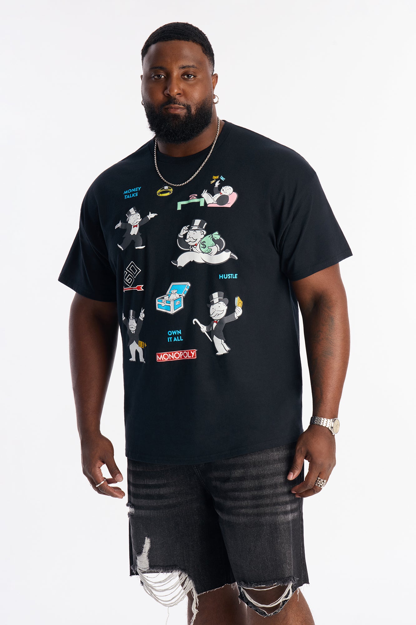 11-25-25-S8PM_126_XHP003AMNFS_Black_AB_MC_19-21-37_PLUS_11513_PXF.jpg تيشيرت "مونوبولي موني توكس" بأكمام قصيرة - أسود - الصورة 4