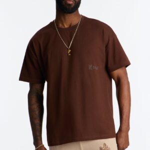 تيشيرت “إتيرنال إل إيه” بأكمام قصيرة – بني غامق