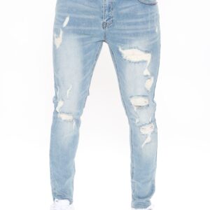 جينز “بريك باد هابيتس” سكيني – أزرق متوسط