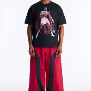 تيشيرت “محمد علي” واسع بطبعة لامعة – أسود