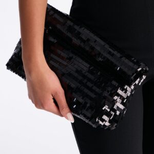 حقيبة يد مزينة بالترتر “ديسكو دايز” – أسود