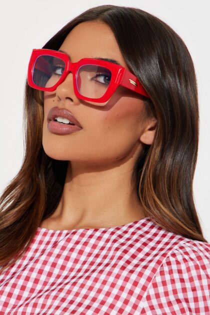 نظارة إكزيكتيف ميتينج حماية الضوء الأزرق - أحمر