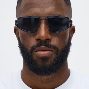 نظارة افياتور “إنجينيرد” معدنية – أسود