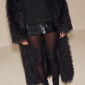 بوت هايكر أسود جلد صناعي بنعل ضخم وأربطة