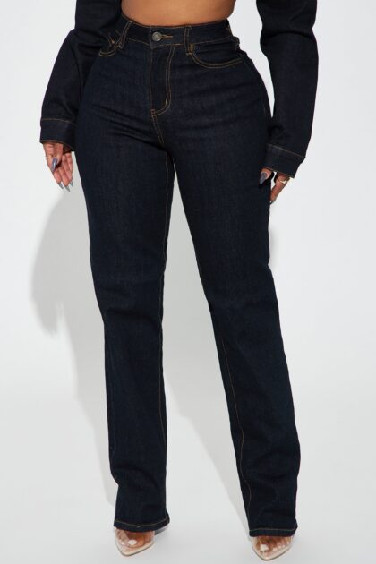 جينز "باينغروف" مستقيم مطاطي - غسلة داكنة