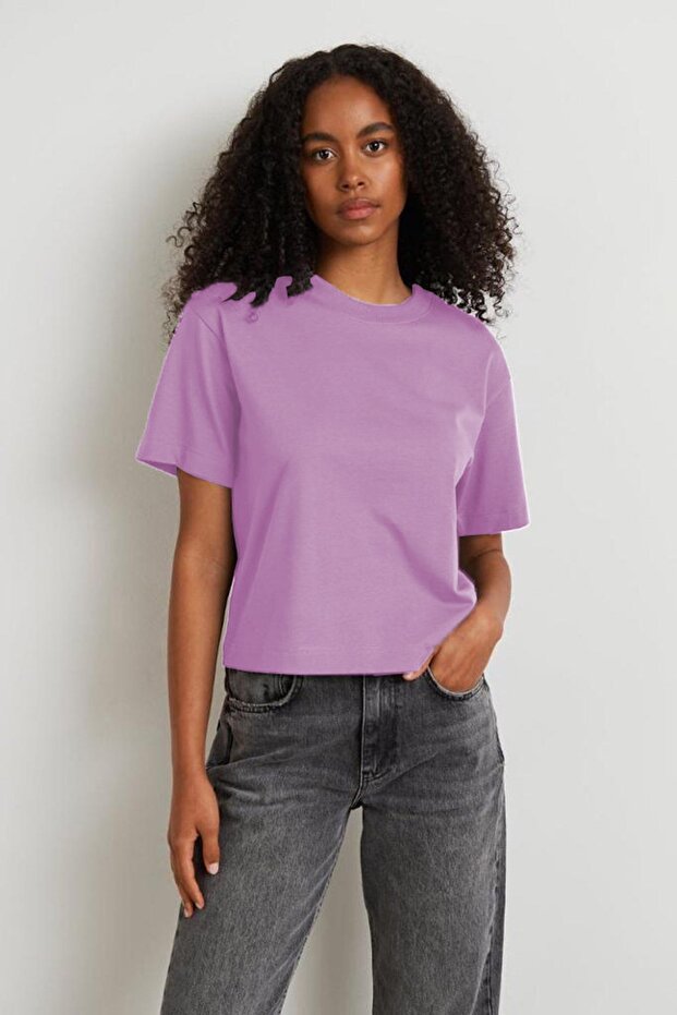 تيشيرت ليلكي من Mad Girls MG1284