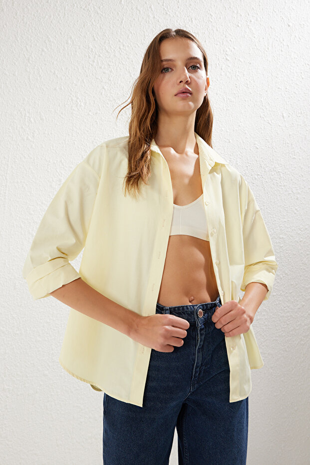 قميص أصفر قطني Loose Fit TWOAW20GO0107